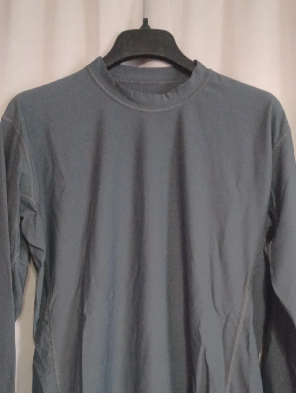 Swim Shirts For Men Gray Long Sleeve Crewneck Rash Guard UPF Protection Tagless